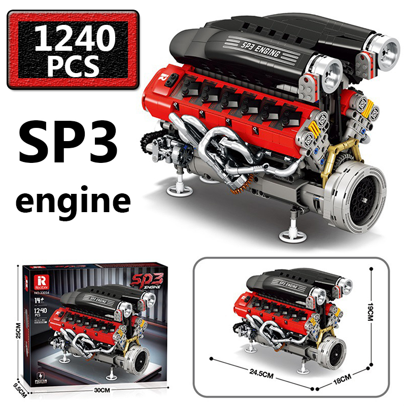 Kids Toys Idea - 1240PCS Car Engine SP3 Engine 12