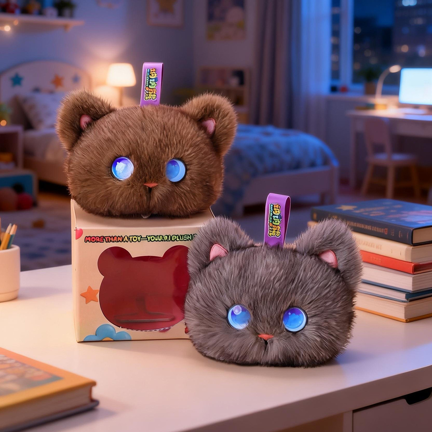Kids Toys Animal - Tobot AI Plush Cat Toy Interactive