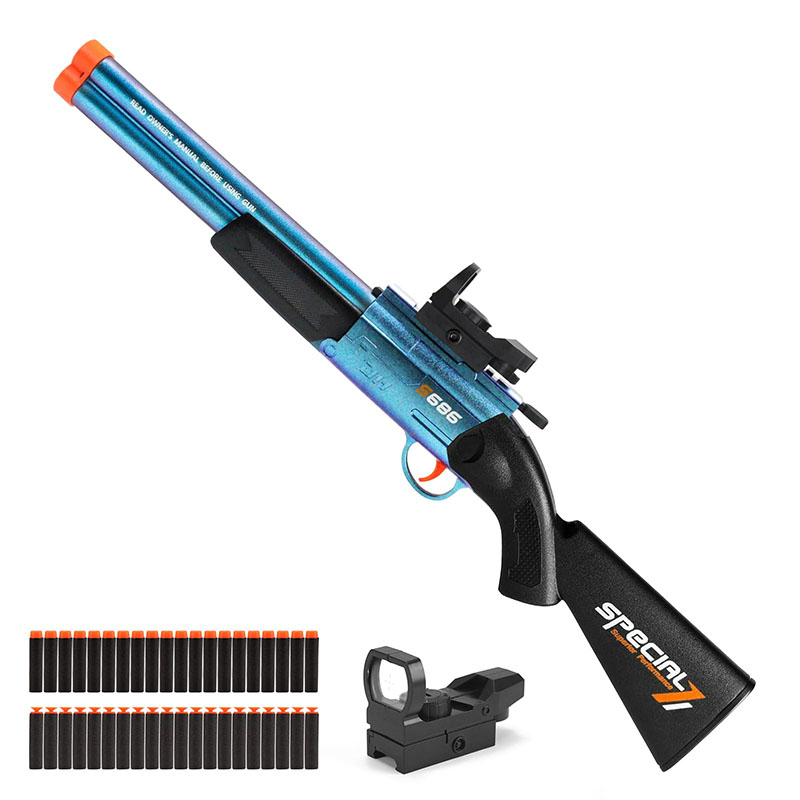 Foam Dart Gun - Double Barrel Foam Dart Blaster Gun