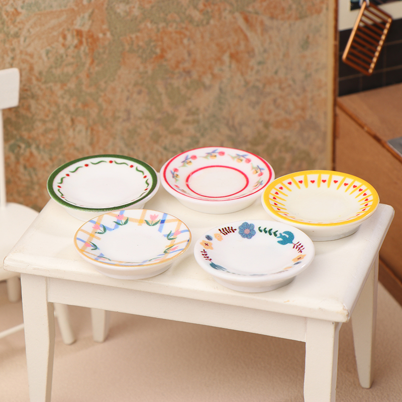 5Pcs 1/12 Dollhouse Mini Plate - đánh giá và giá Dollhouse Furniture Set