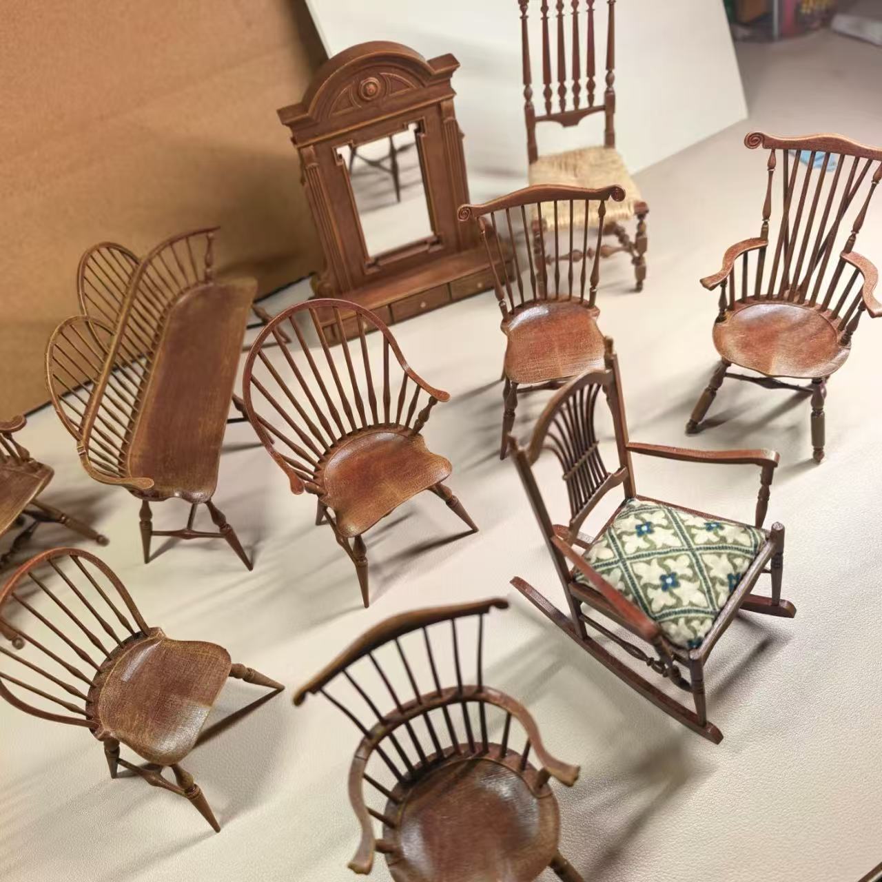 1/12 Scale Vintage Windsor Cha - đánh giá và giá Dollhouse Furniture Set