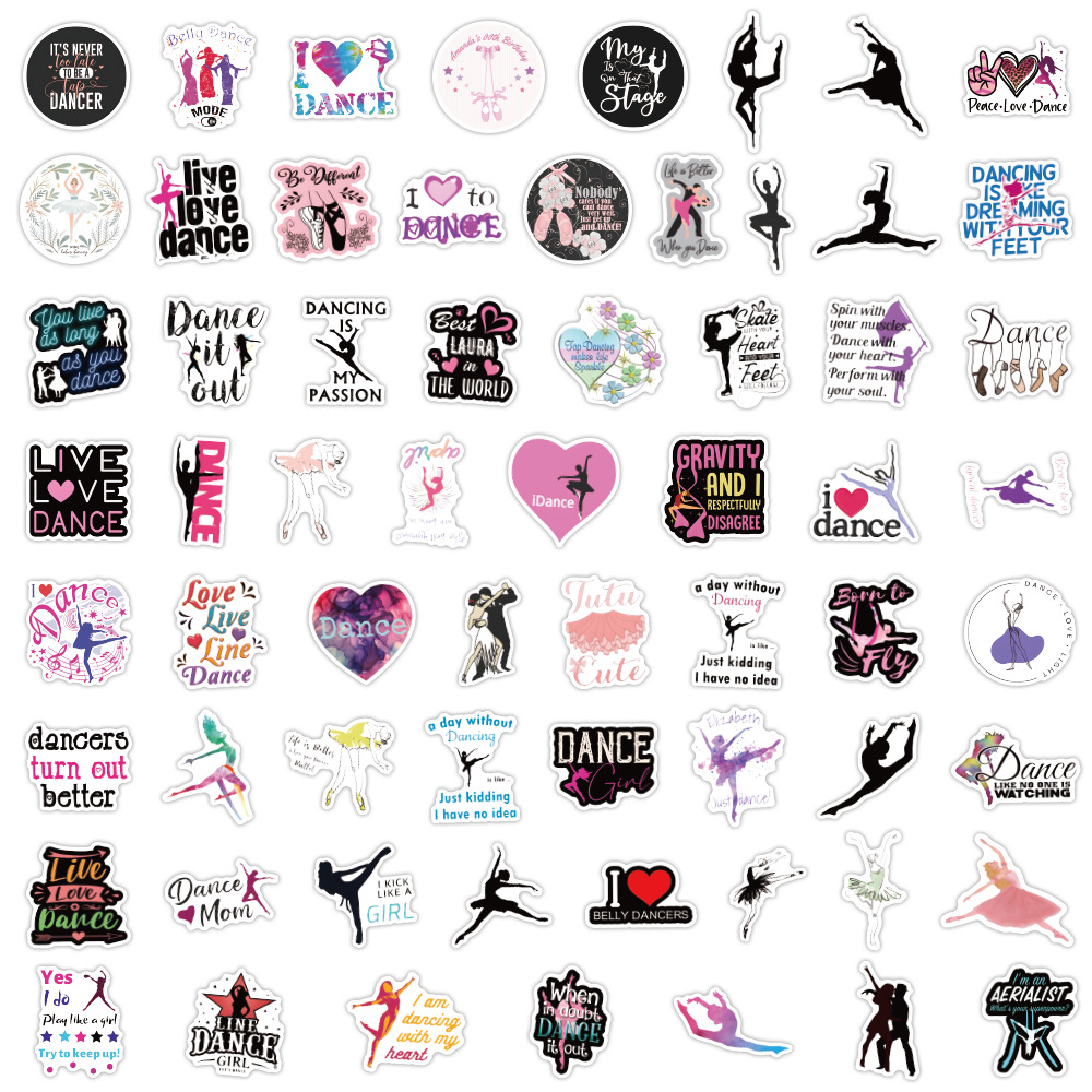 60PCS No RepeatDance Stickers  - đánh giá và giá Kids Toys Quotes