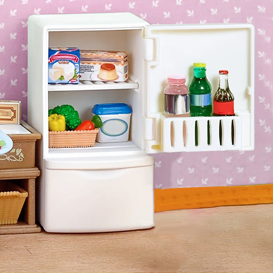 Dollhouse Miniature Refrigerat - đánh giá và giá Dollhouse Furniture Set