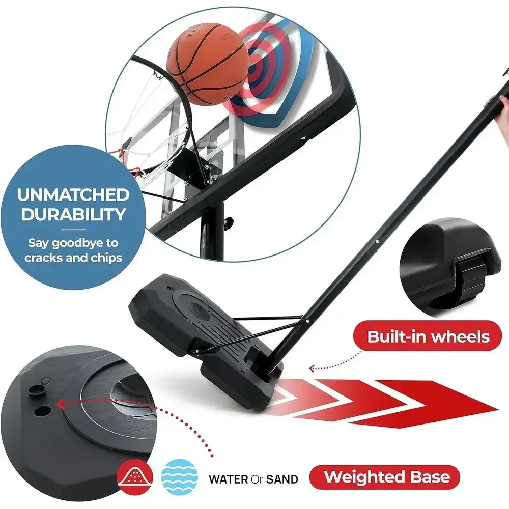 Adjustable 44 Shatterproof Bas - đánh giá và giá Basketball Hoop Kids Indoor