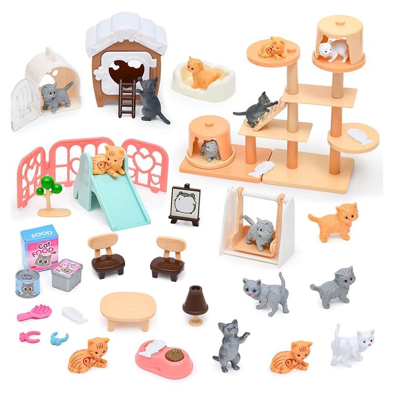 Cat Part Pet Set Kawaii Items  - đánh giá và giá Dollhouse Furniture Set