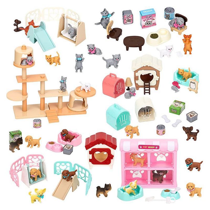 Cat Part Pet Set Kawaii Items  - đánh giá và giá Dollhouse Furniture Set