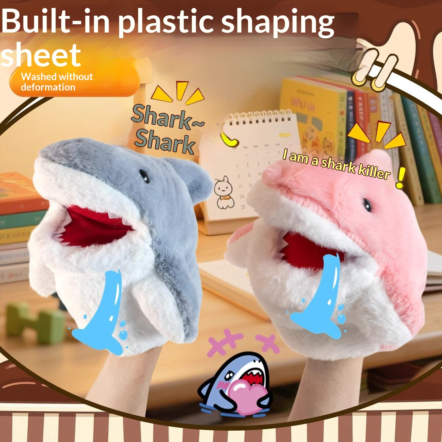 Shark Hand Puppet Plush Shark  - đánh giá và giá Kids Toys Idea