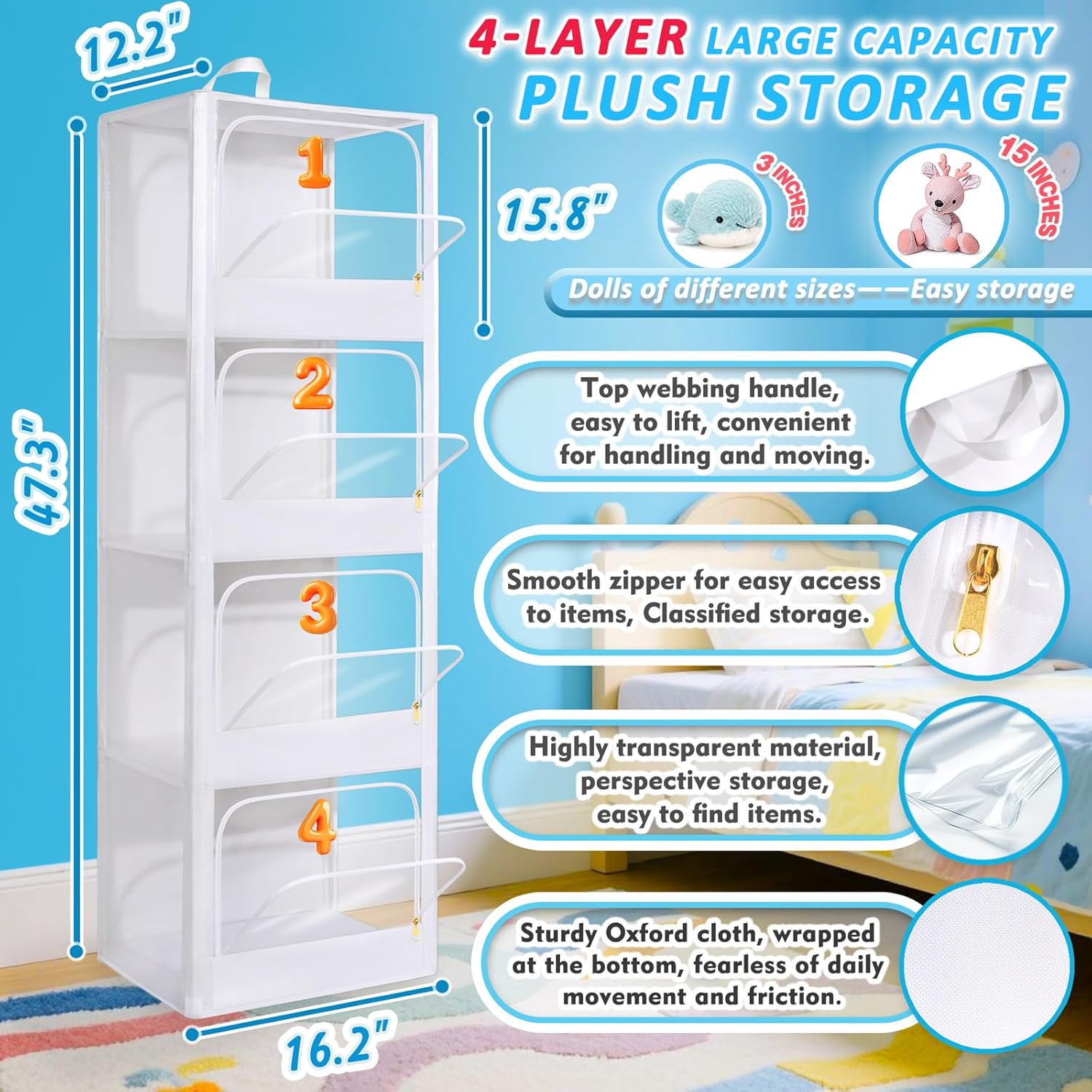 4-Tier Transparent Zipper Dust - đánh giá và giá Kids Toys Kids Toys