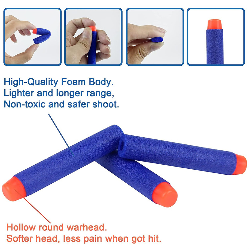 1000-50pcs Blue One Hole Darts - đánh giá và giá Foam Dart Gun