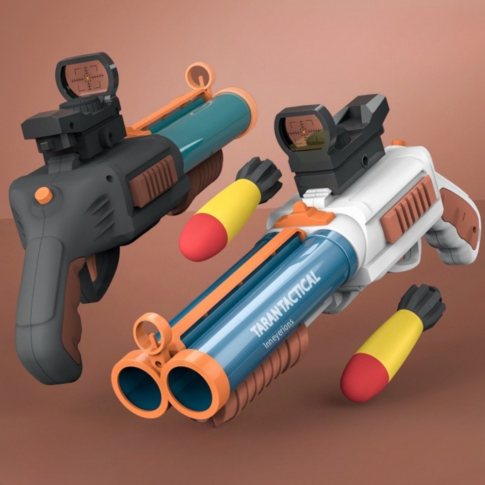 Double Barrel Soft Bullet Toy  - đánh giá và giá Foam Dart Gun