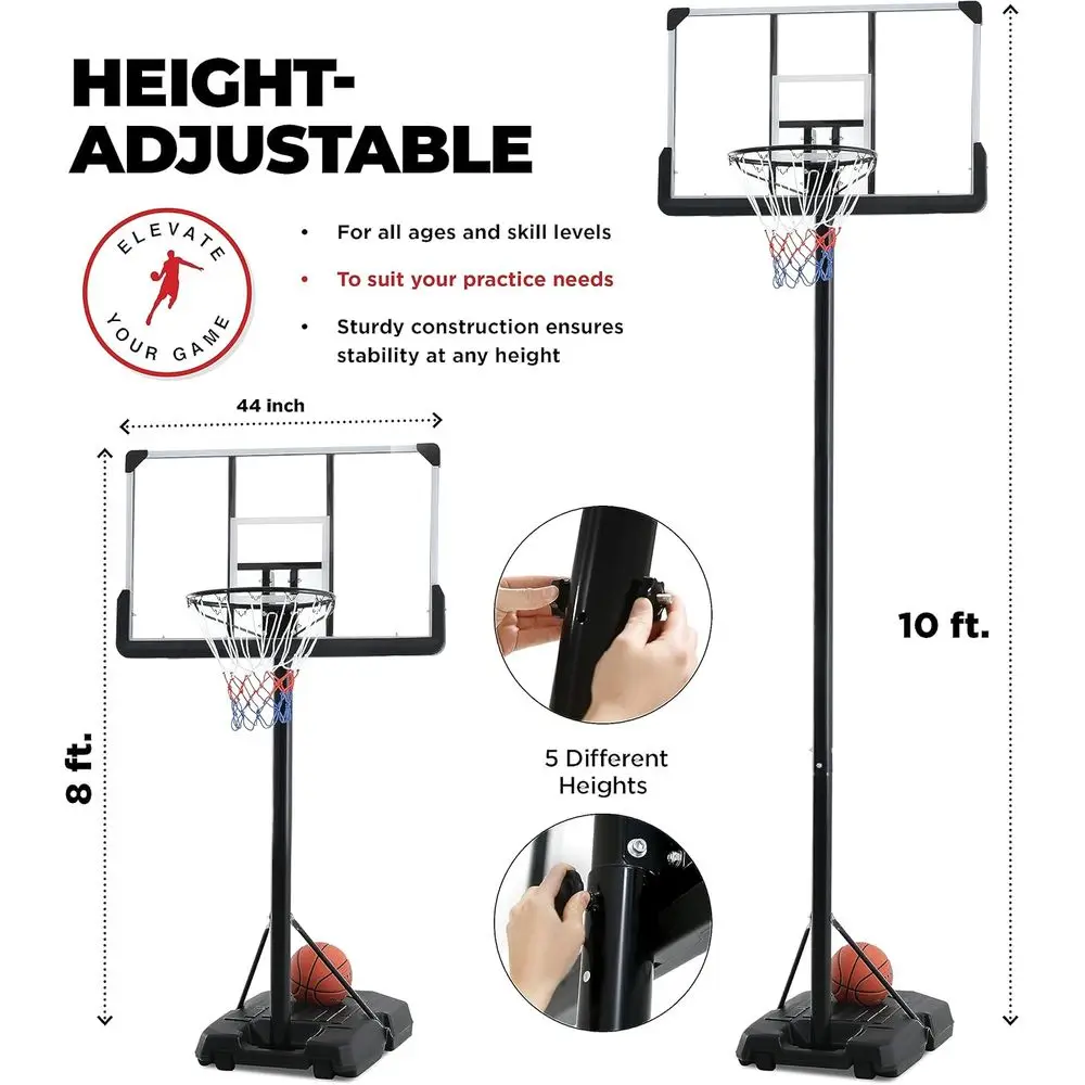 Adjustable 44 Shatterproof Bas - đánh giá và giá Basketball Hoop Kids Indoor